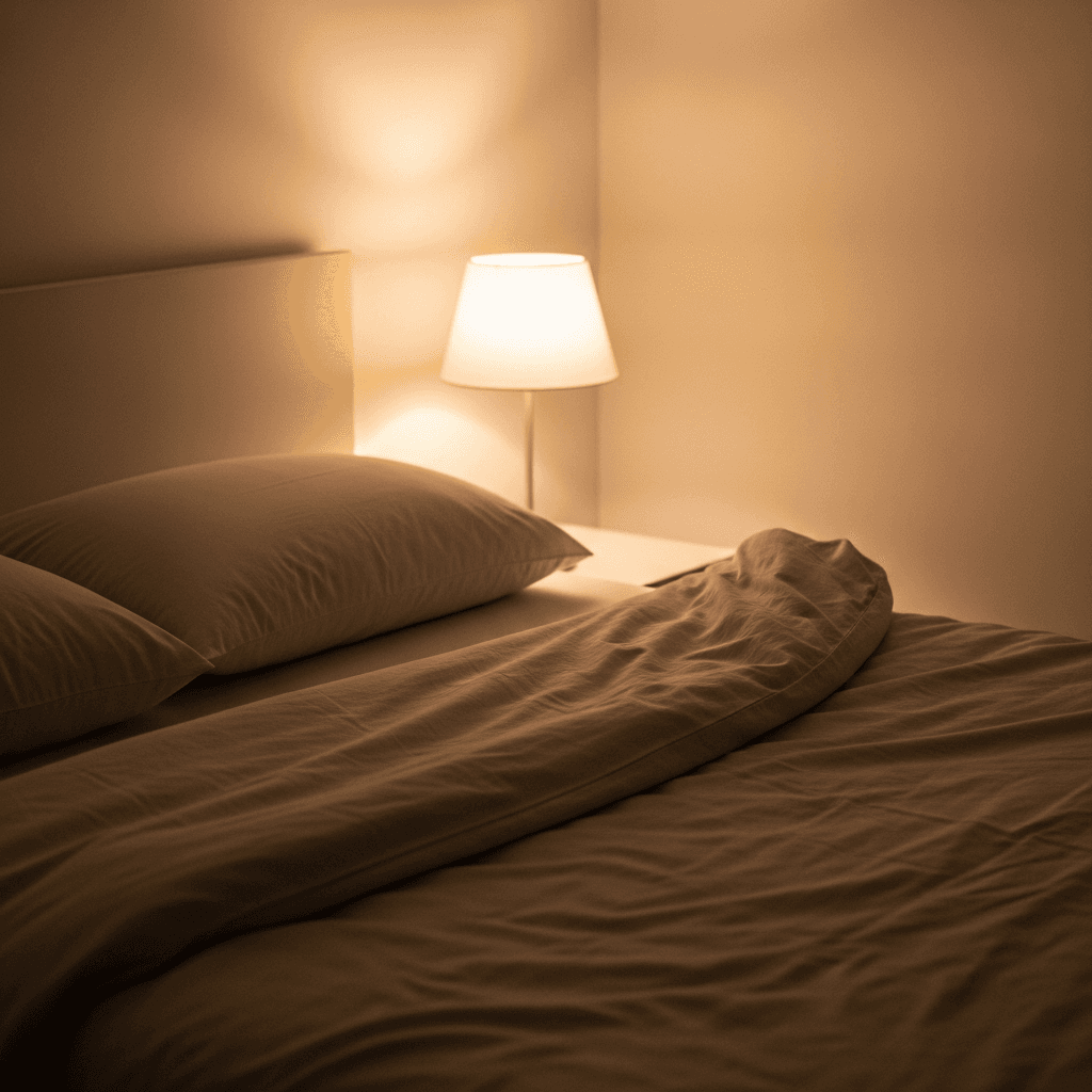 Cool, dark bedroom